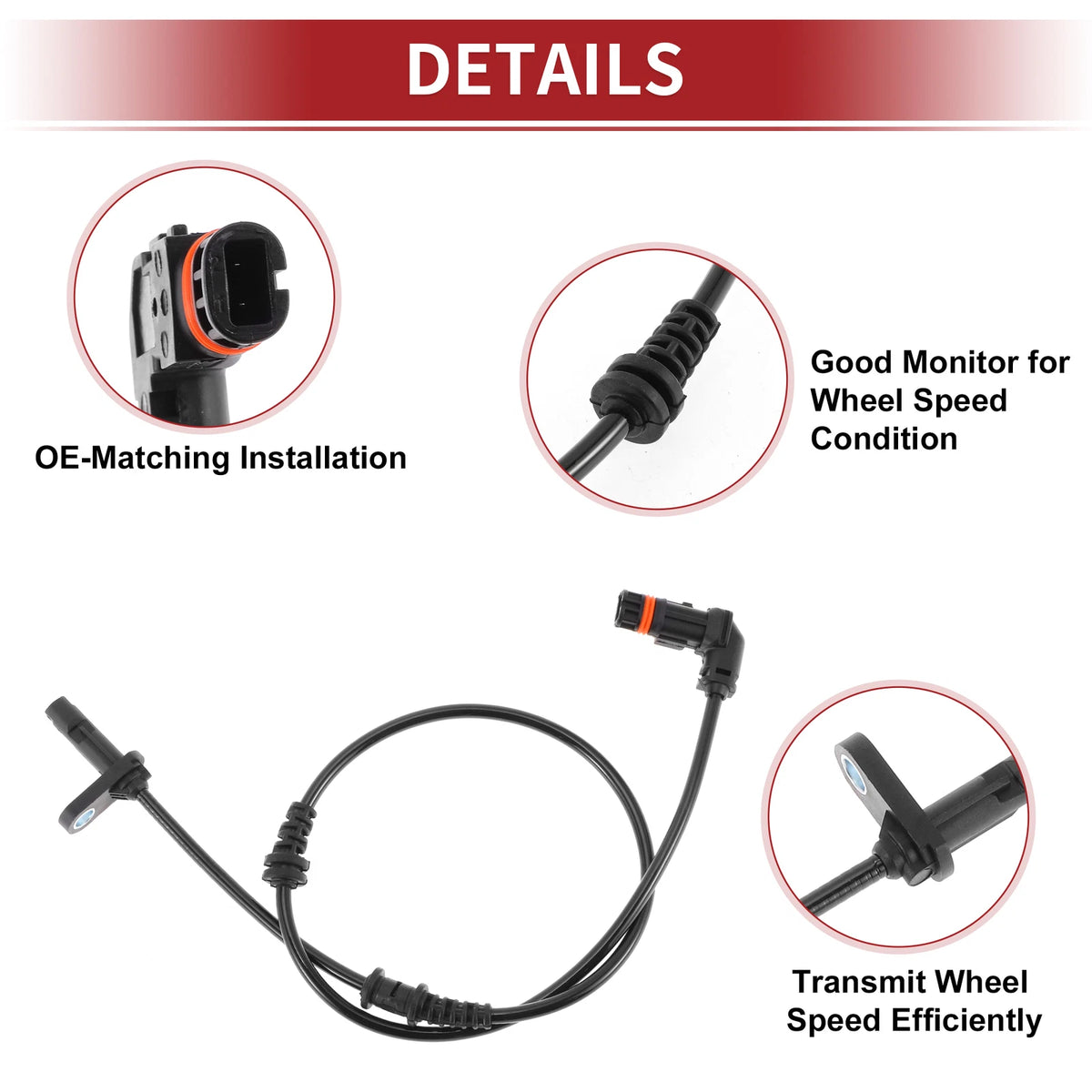 ABS Wheel Speed Sensor No. 2075400017 for Mercedes-Benz E350 E550 (2006–2017)