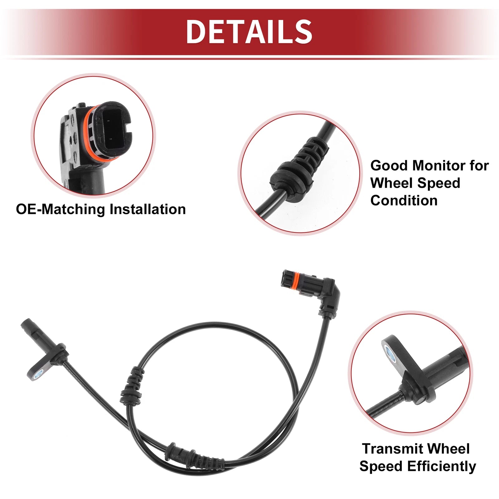 ABS Wheel Speed Sensor No. 2075400017 for Mercedes-Benz E350 E550 (2006–2017)