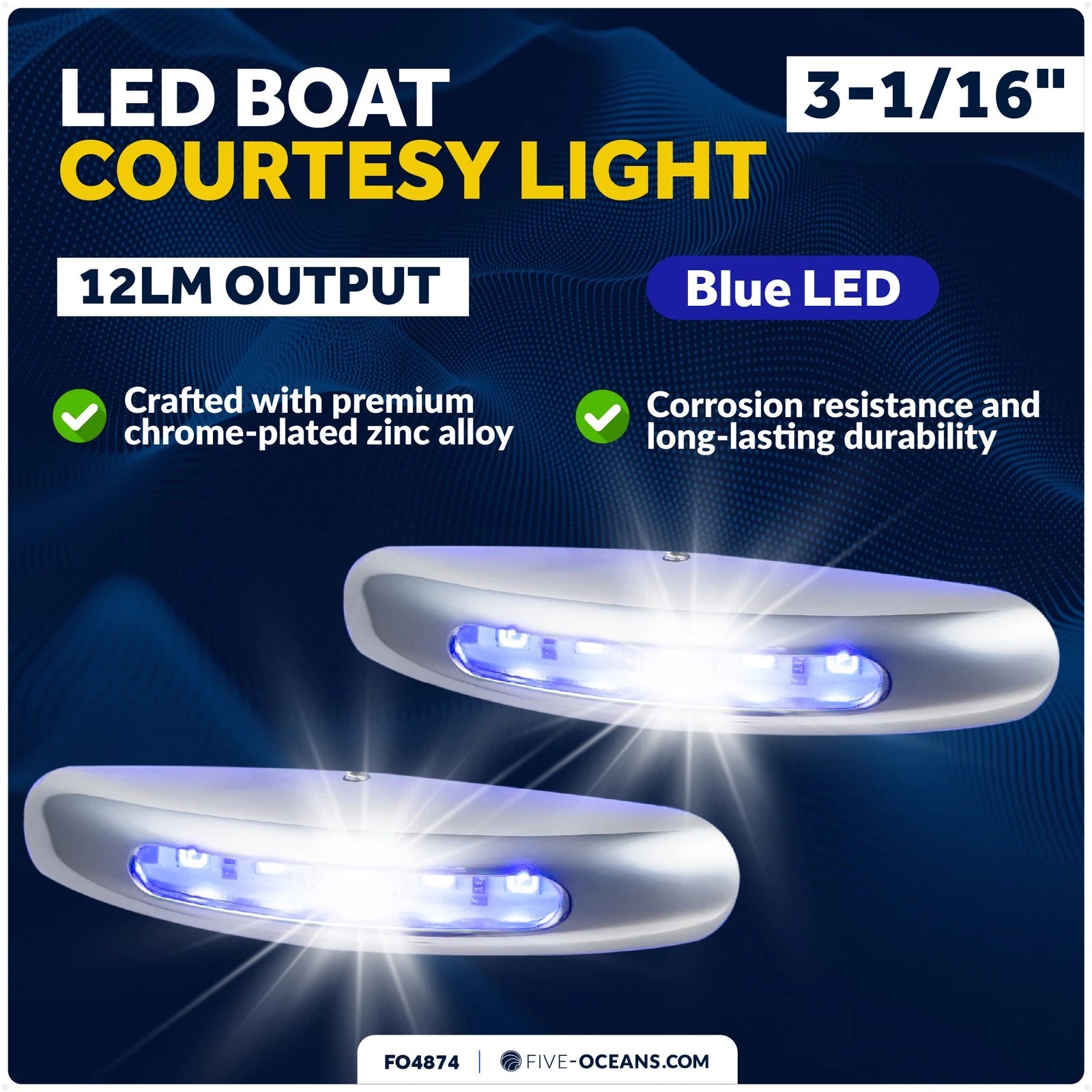 2X LED Boat Courtesy Light for Five Oceans (12V) - FO4874