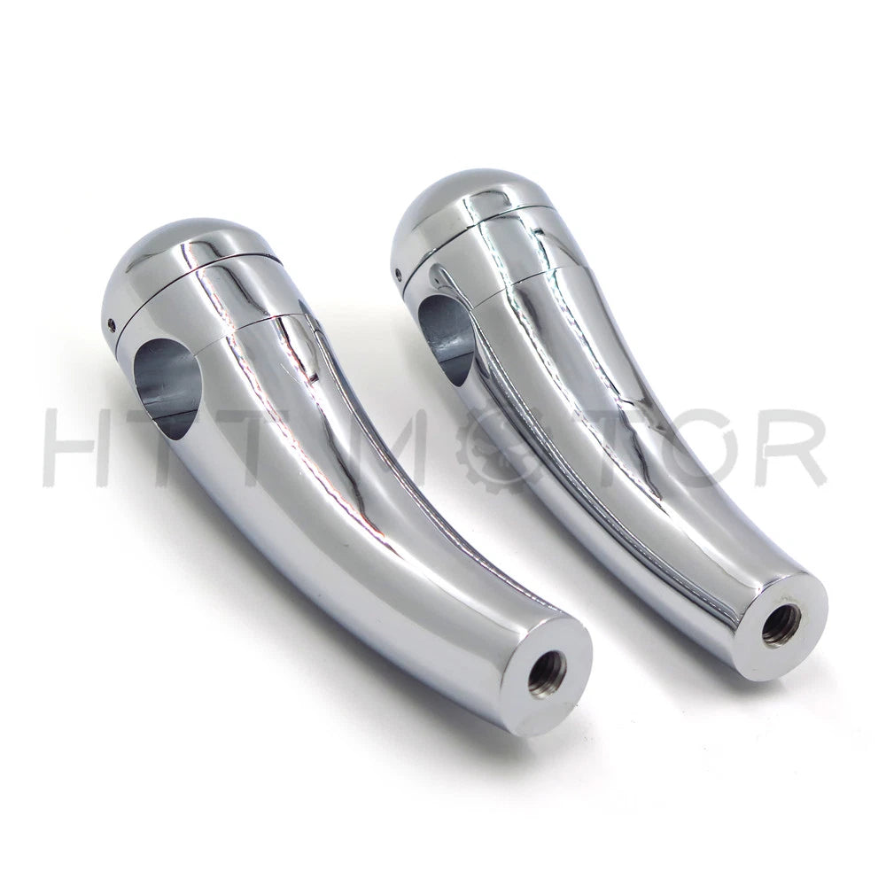 1" Chrome Handlebar Risers for Harley Chopper Dyna