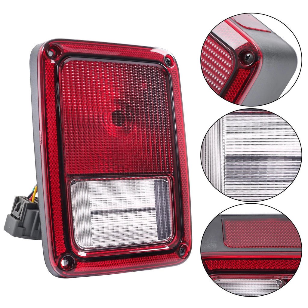 Pair Tail Lights for Jeep Wrangler (2007–2017) Left+Right Halogen Red