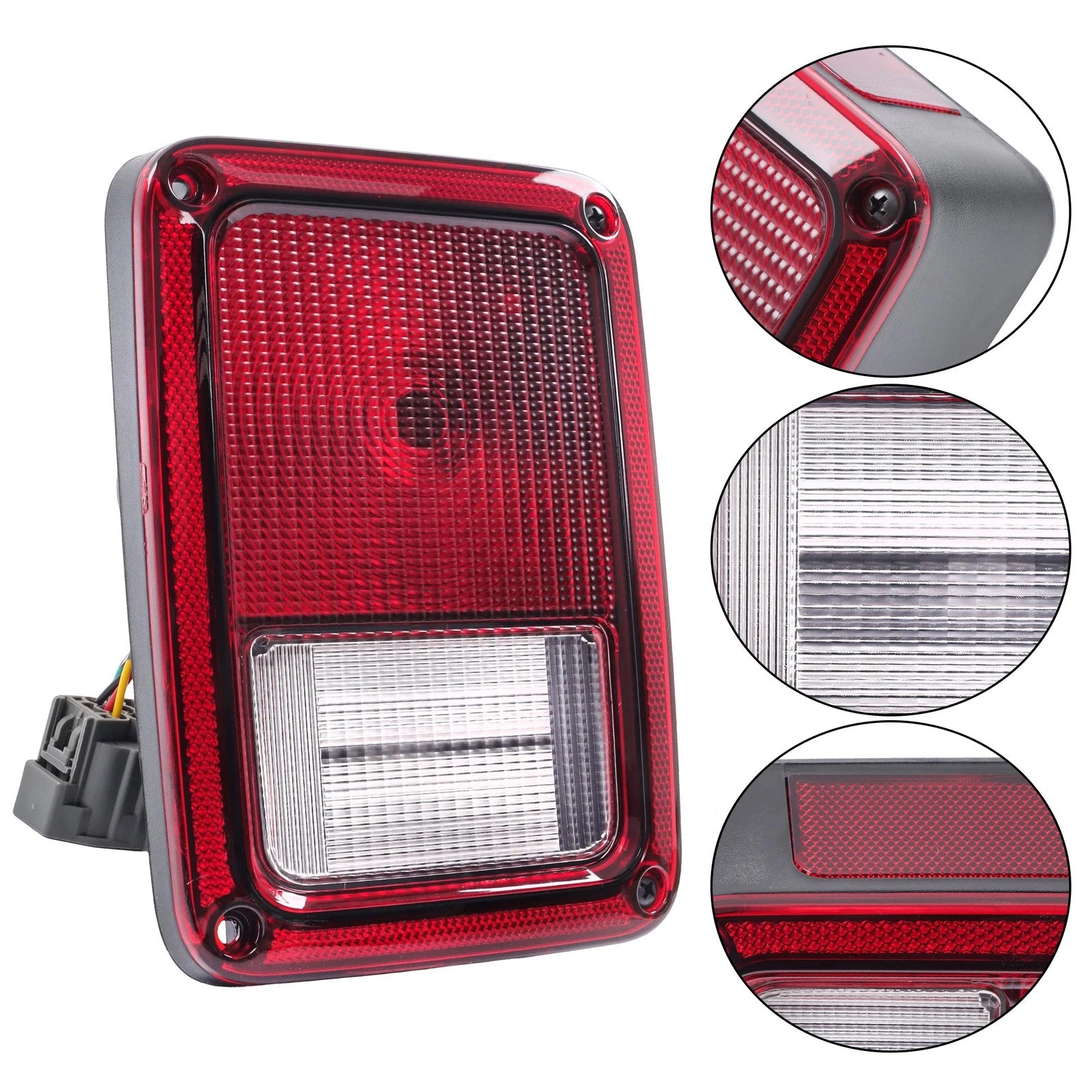 Pair Tail Lights for Jeep Wrangler (2007–2017) Left+Right Halogen Red