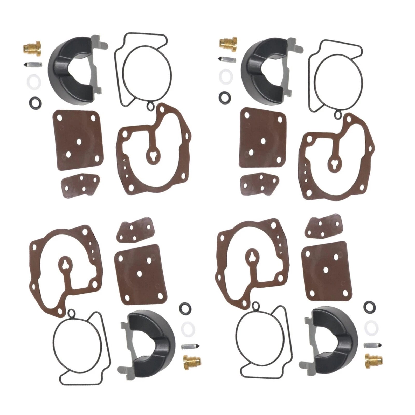 Set of 4 Carburetor Repair Kits for Johnson Evinrude V4 V6 V8 (439078 439079)