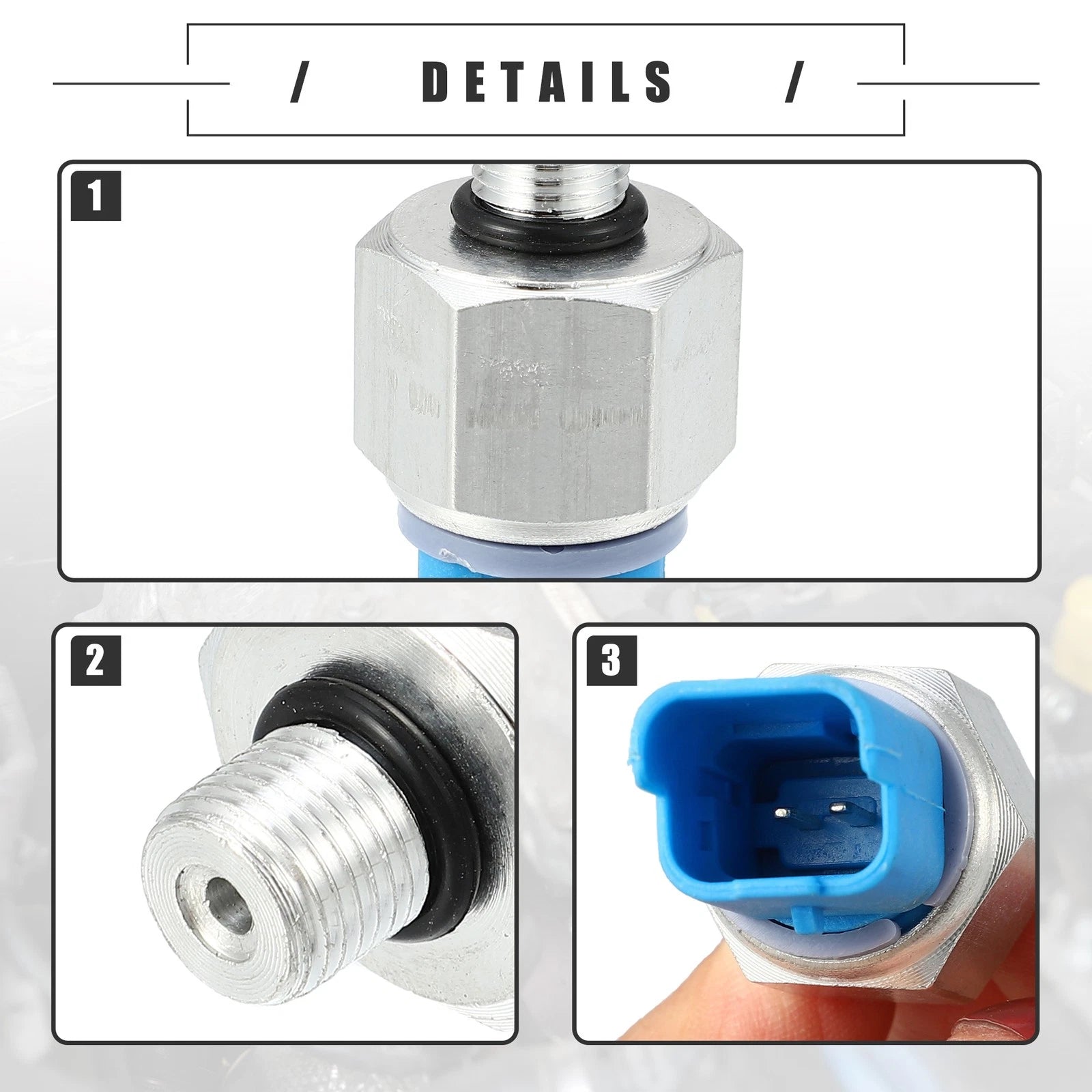 Engine Oil Pressure Sensor for Ford Mondeo Mk4 (2007–2014) Metal Blue Silver