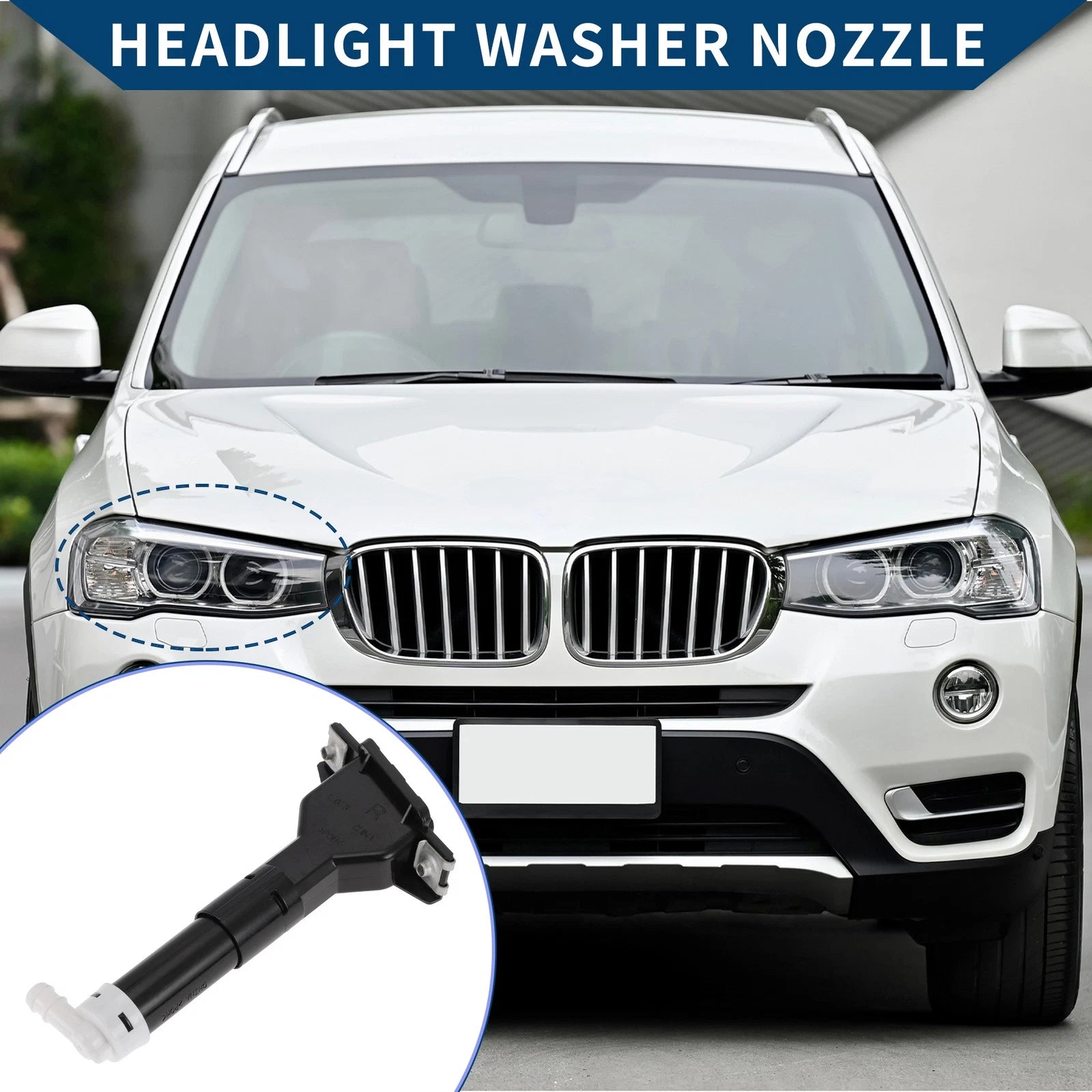 Front Passenger Side Headlight Washer Nozzle Replacement for Honda Civic (2005–2011)