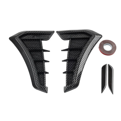 2x Carbon Look Vent Cover Air Flow Intake Trim Side Exterior Ventilation Decals