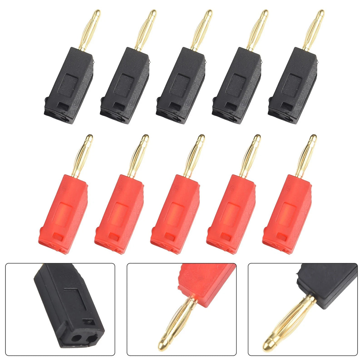 Pack of 10 2MM Banana Connectors for Automotive Applications