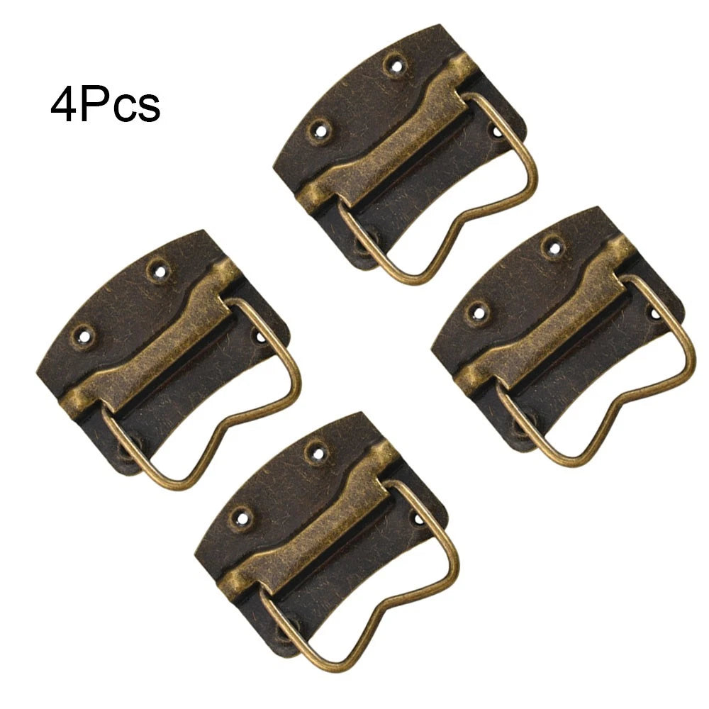 Set of 4 Antique Cabinet Pull Handles for Suitcase Toolbox Drawer
