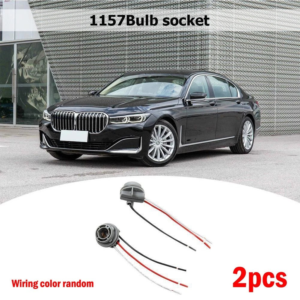 2X 1157 Car Bulb Holder Socket Adapter for LED Light Wiring Connector