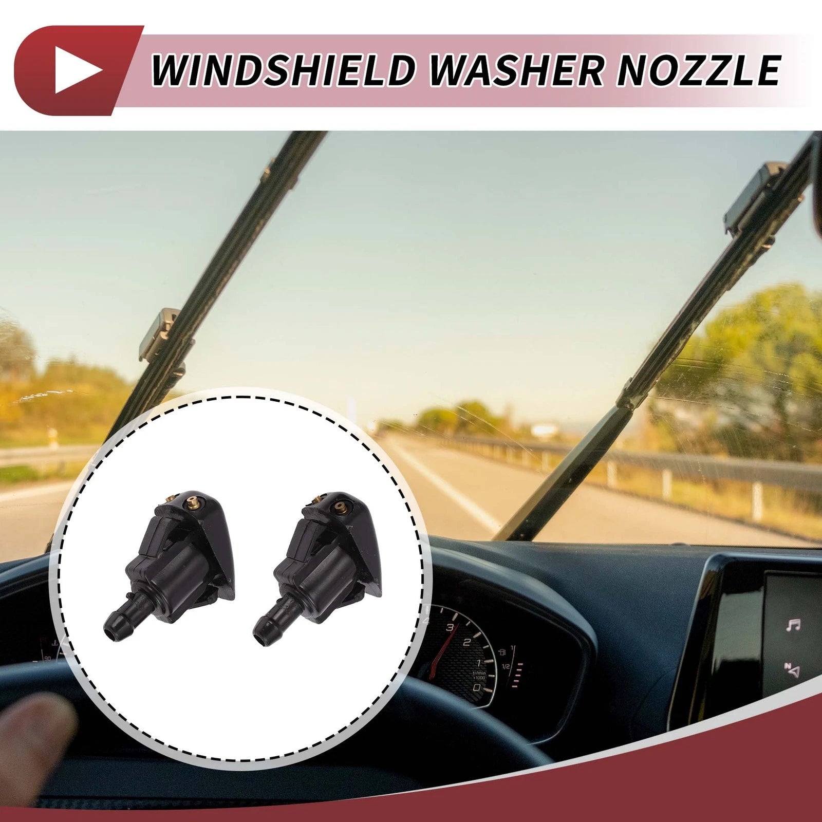Windshield Washer Nozzle Replacement for Toyota T100 and Lexus LX470 (1998–2007)