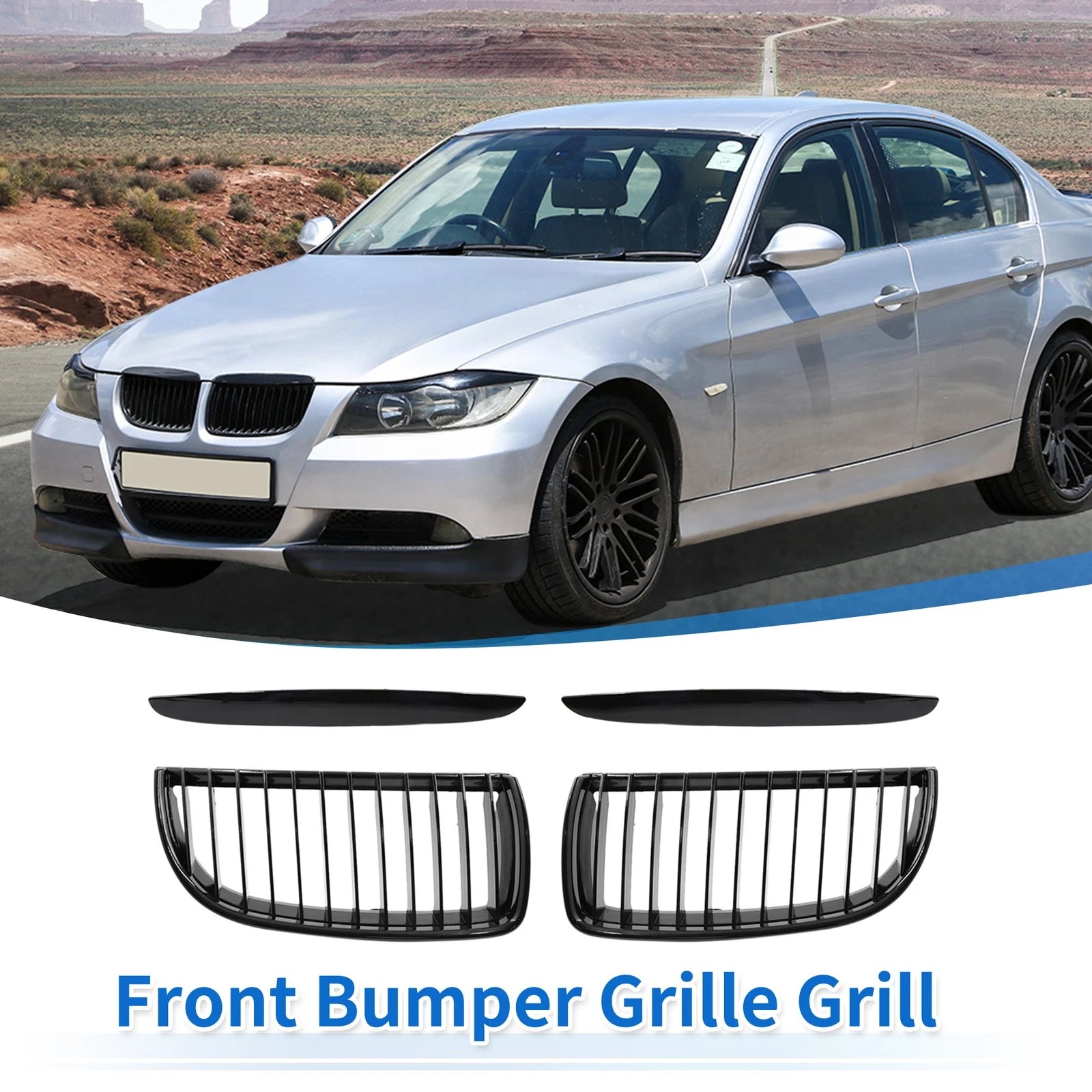 Front Bumper Grille Signal Slat for BMW 3 Series E90 E91 (2007–2008)