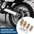 8pc Brass Wheel Spoke Balance Weights Refill with Wrench for Motorcycle (N/A)
