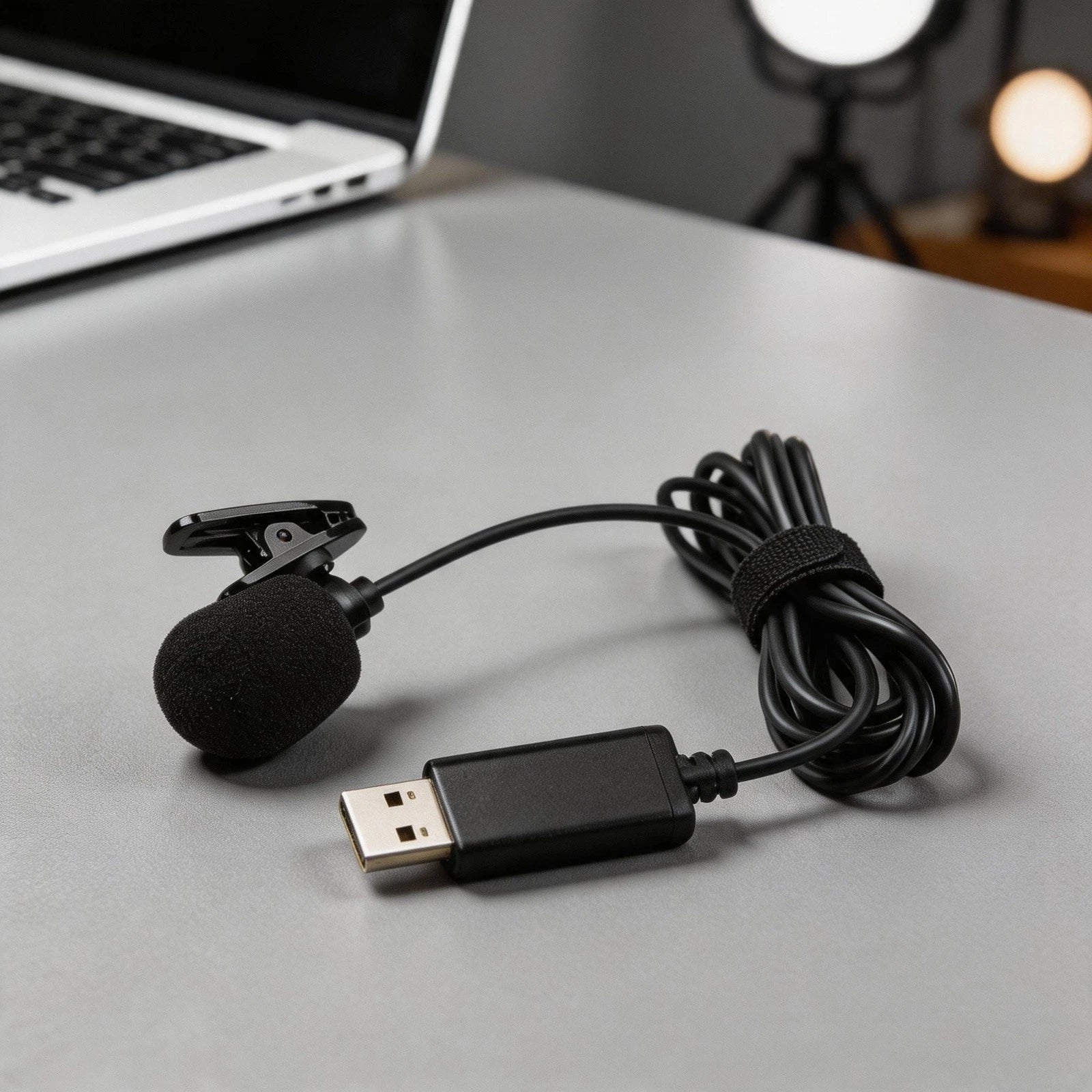 USB Lavalier Microphone for Smartphone and Vehicle Use