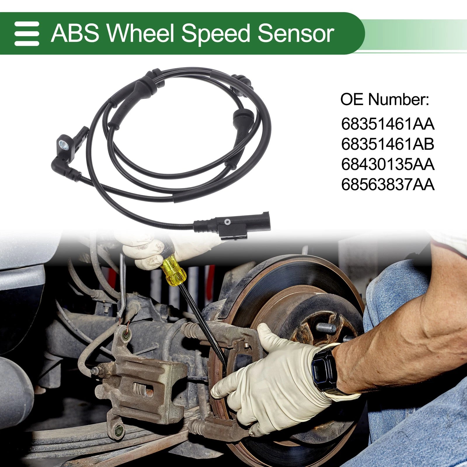 ABS Wheel Speed Sensor No. 68351461AA for Jeep Compass (2015–2020)