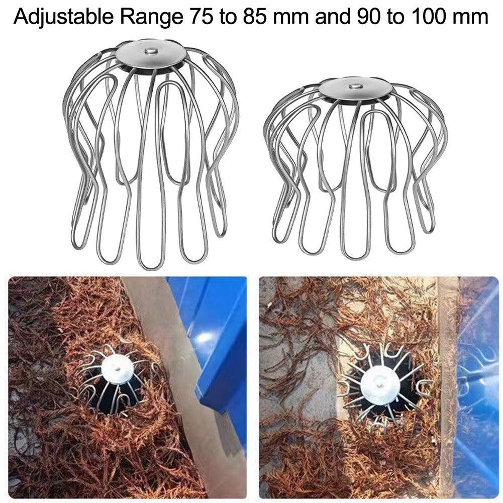 2X Adjustable Leaf Catcher Basket for Downpipe Gutter