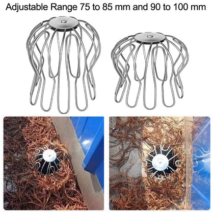 2X Adjustable Leaf Catcher Basket for Downpipe Gutter