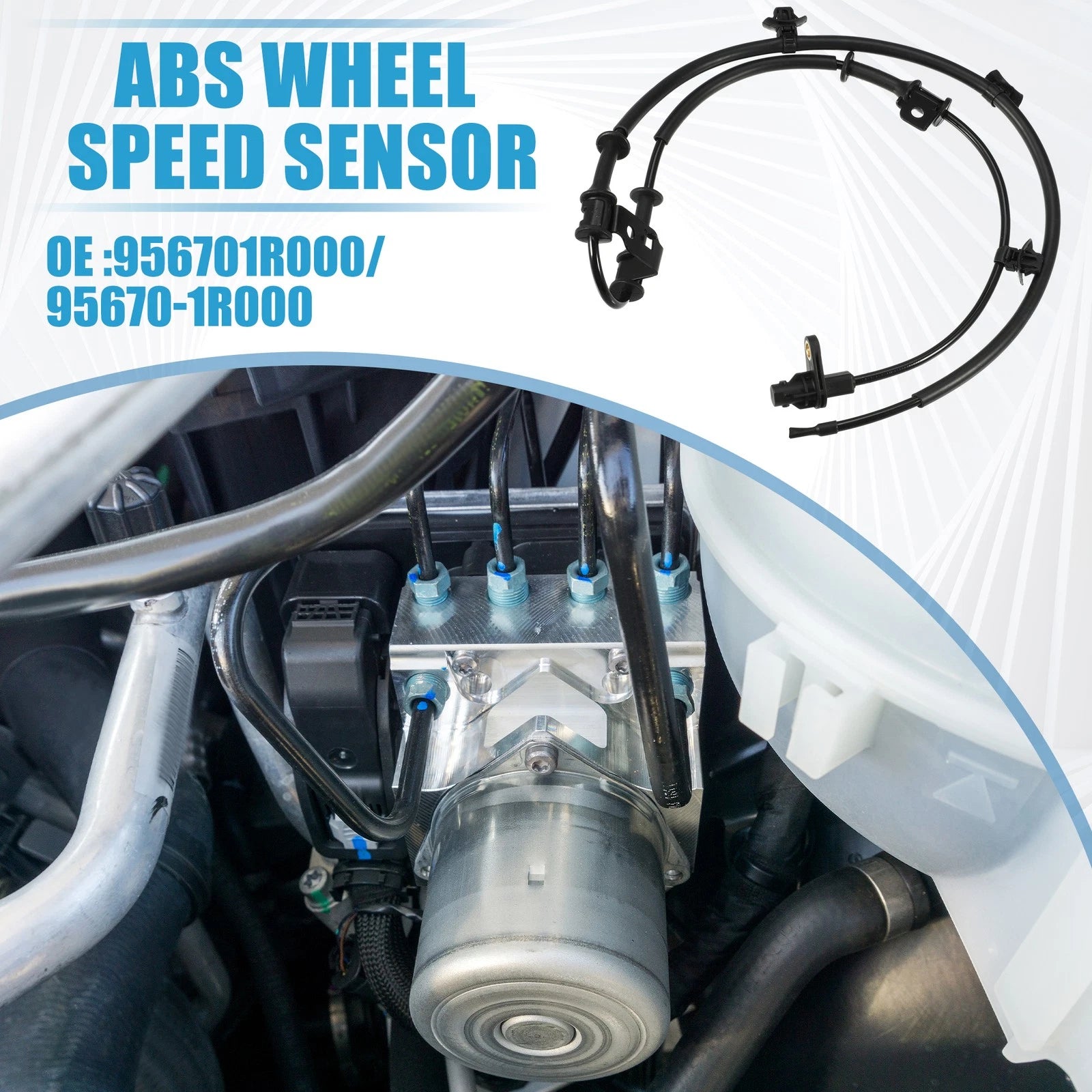 ABS Wheel Speed Sensor Front Right Replacement for Hyundai Veloster (2012–2017)