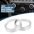 2PCS Console Audio Volume Knob Cover Replacement for Jeep Grand Cherokee (2014–2020)