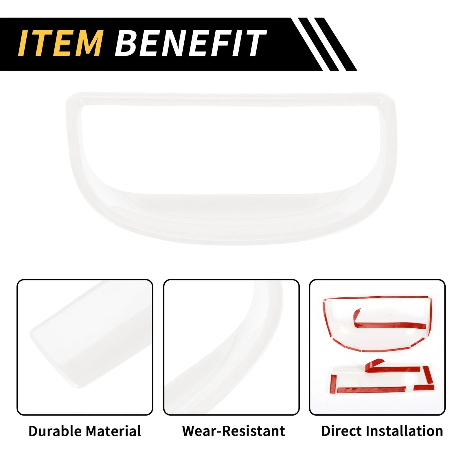 Glove Box Handle Switch Cover Trim for Jeep Wrangler JK (2007–2017) White