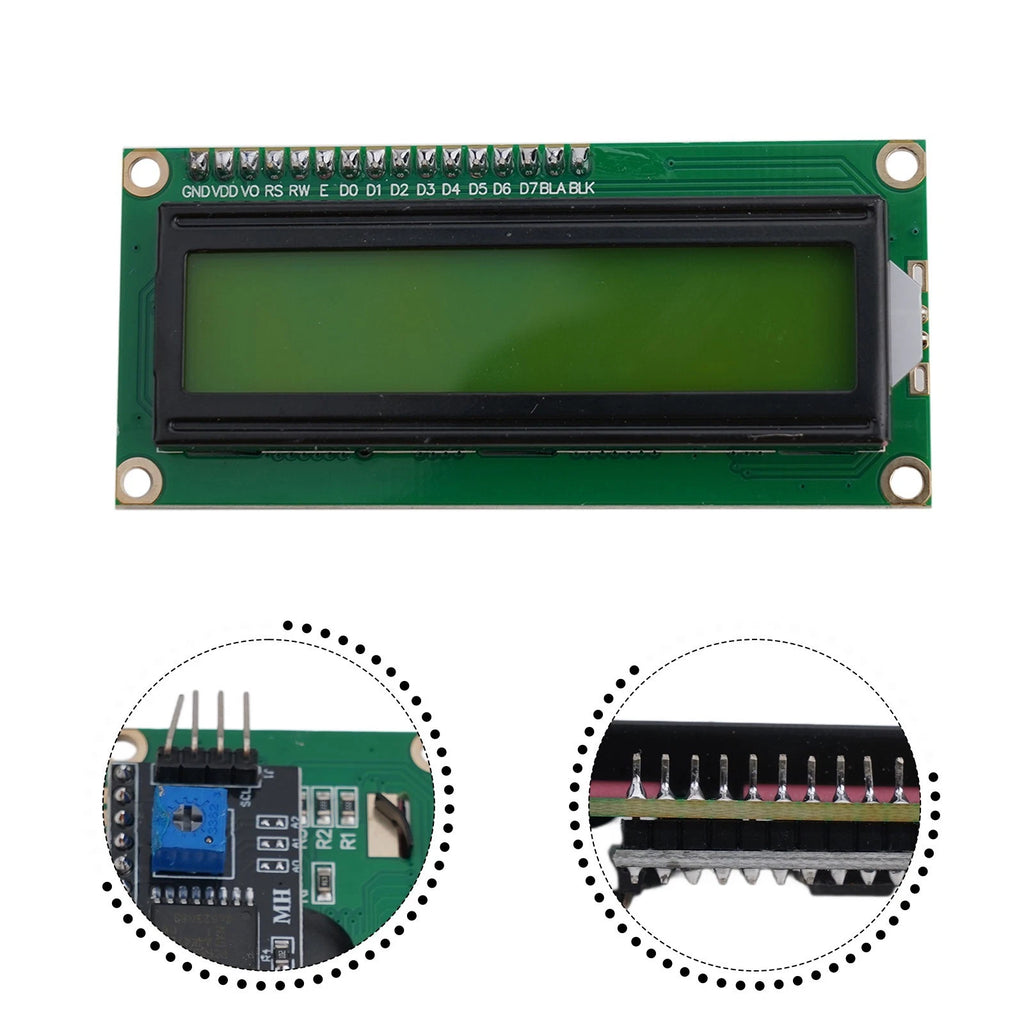 16x2 LCD Module Display for Character and Temperature Display