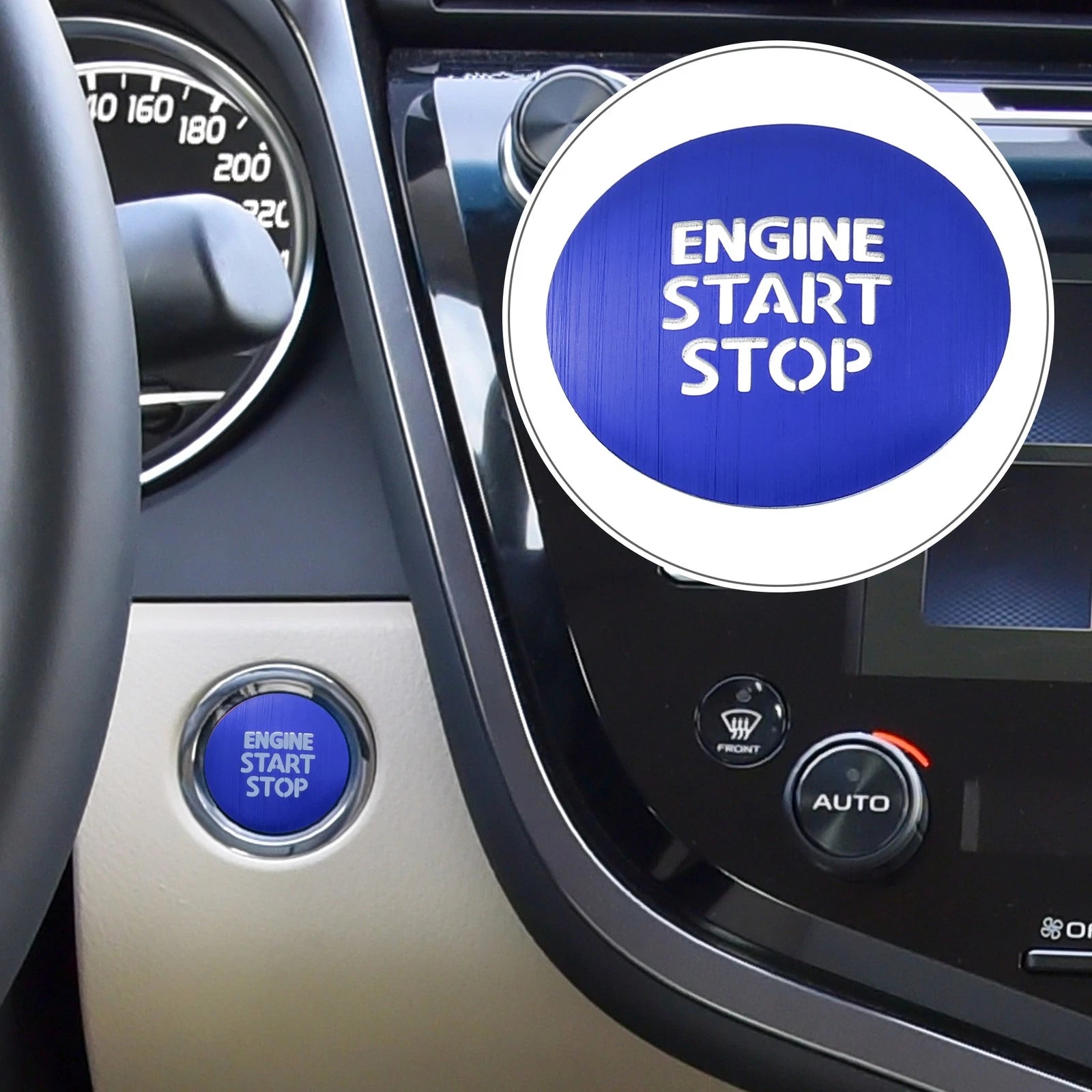 Auto Start Stop Button Cover Replacement for Toyota Crown GRS21 (2012–2018)