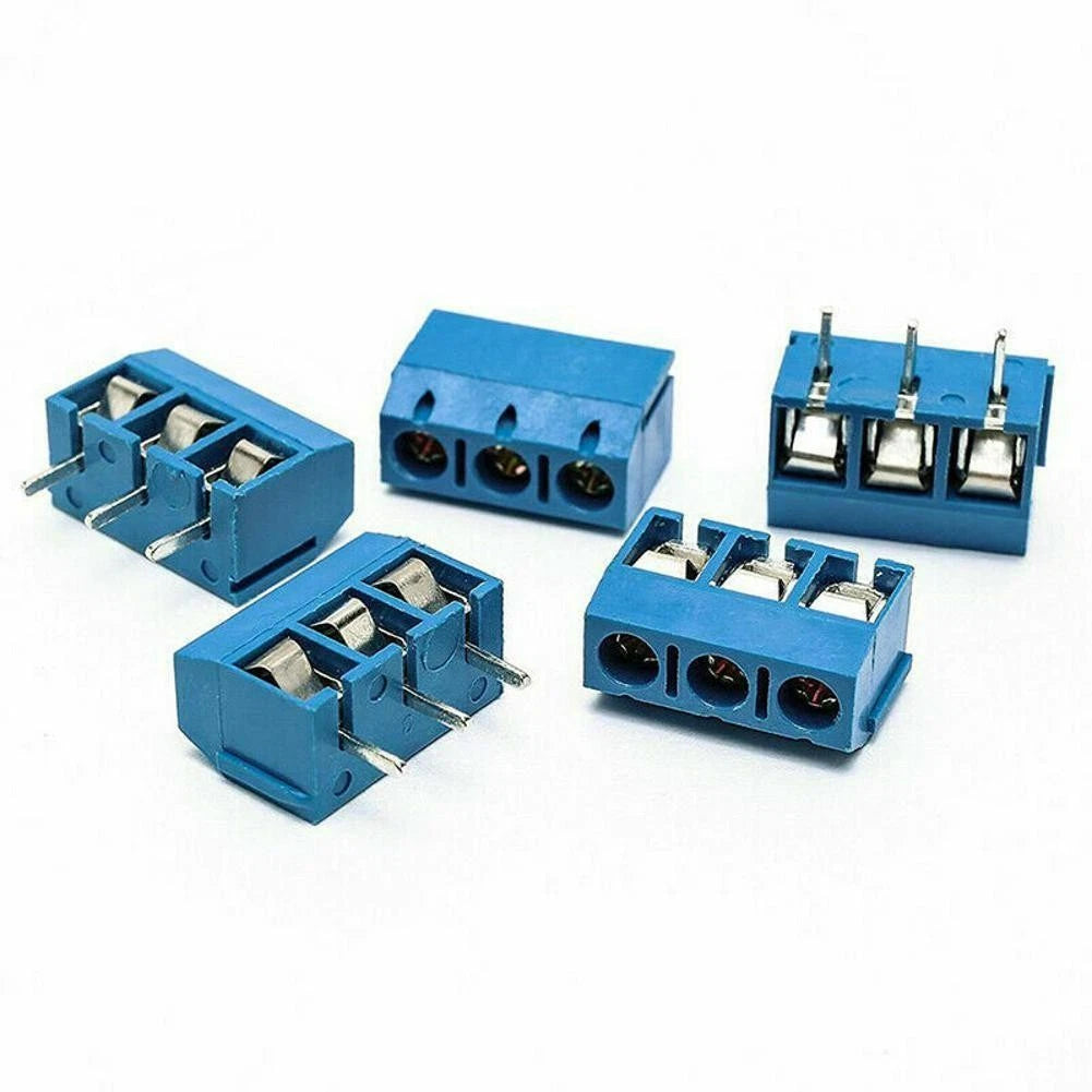 100 Pack 3 Pin PCB Screw Terminal Block Connector KF301-3P for