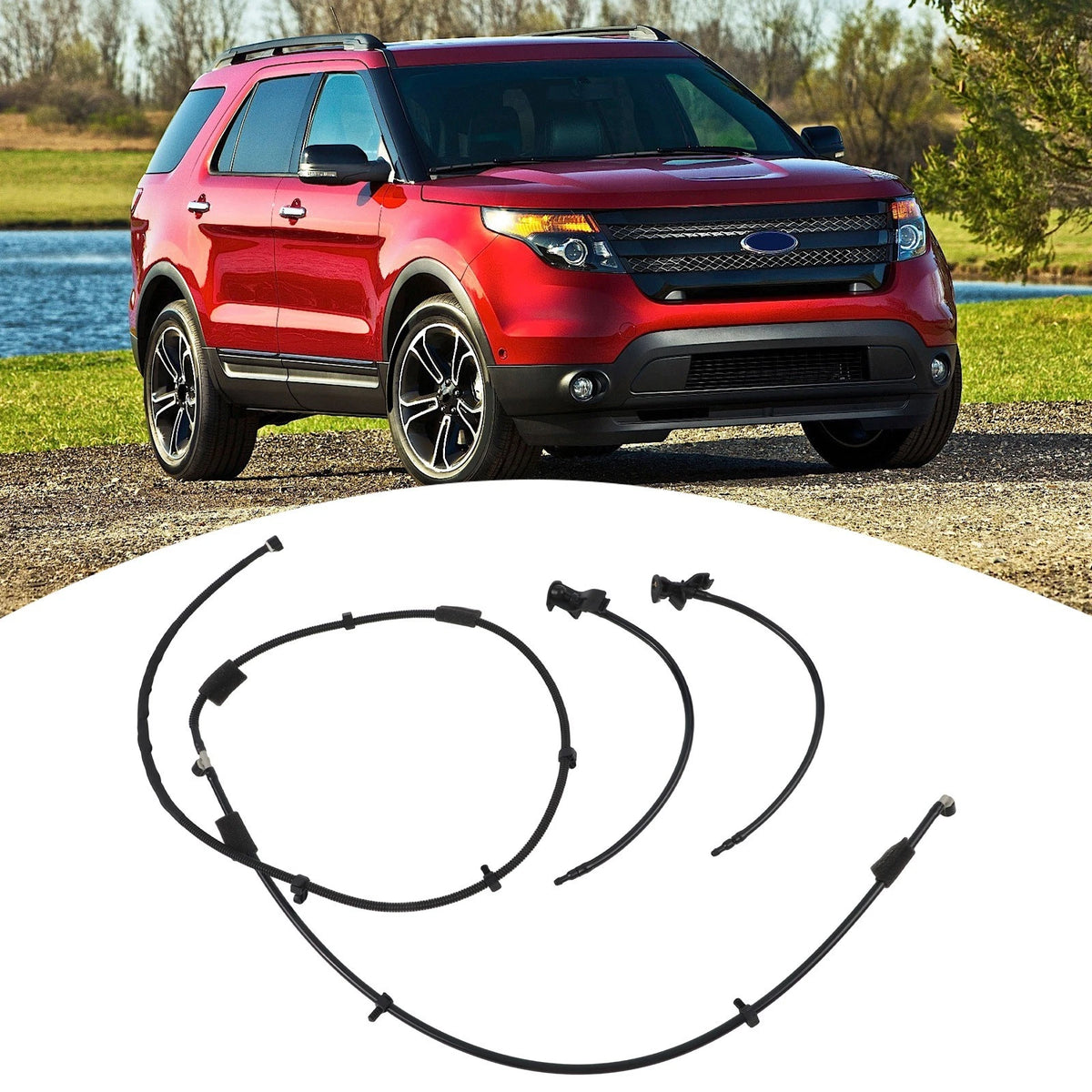 Windshield Washer Hose Nozzle Assembly for Ford Explorer (2011–2015)