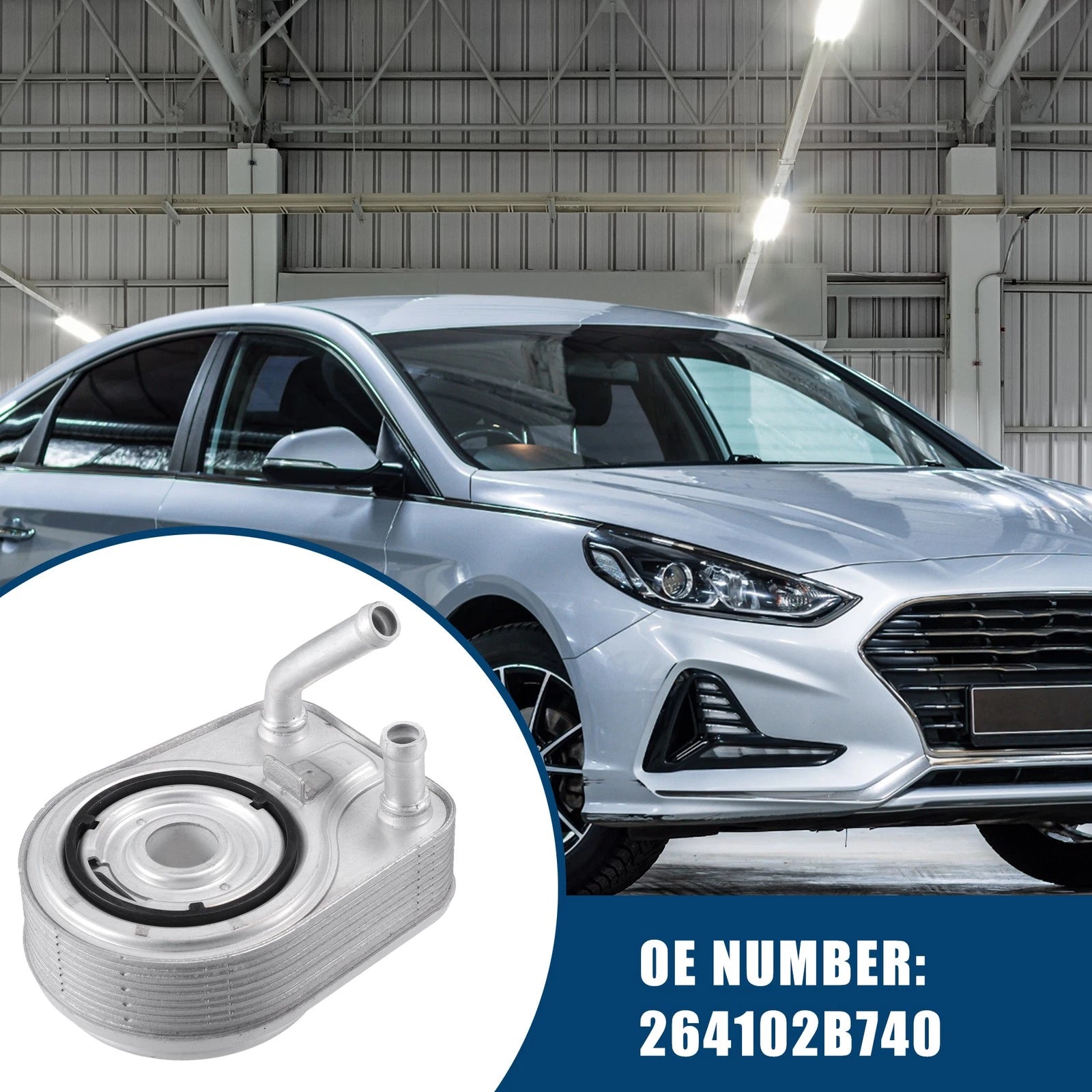 Engine Oil Cooler Replacement for Hyundai Elantra (2015–2019) Durable Metal