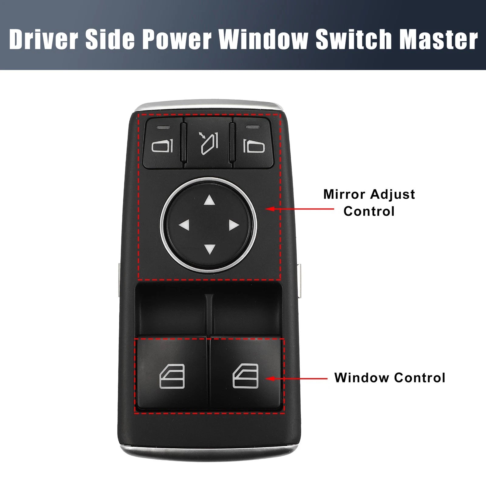 Driver Side Power Window Switch Replacement for Mercedes W204 C250 C350 (2011–2013)