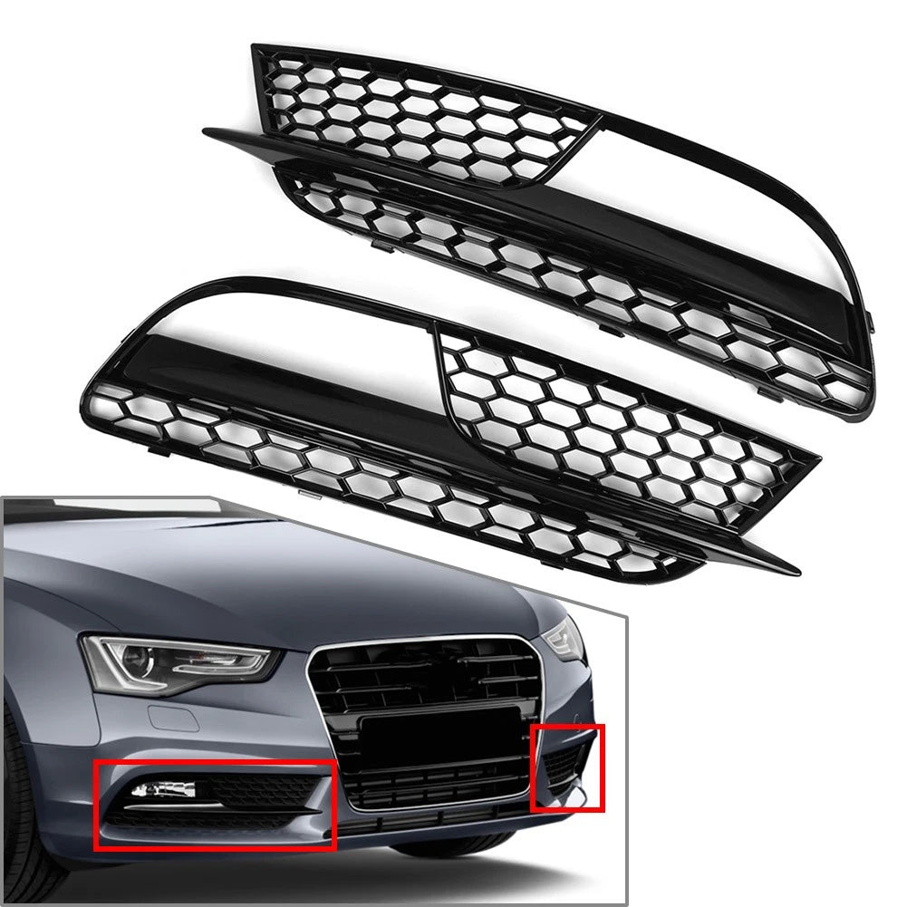 Honeycomb Front Bumper Fog Light Grille for Audi A5 (2012–2016)