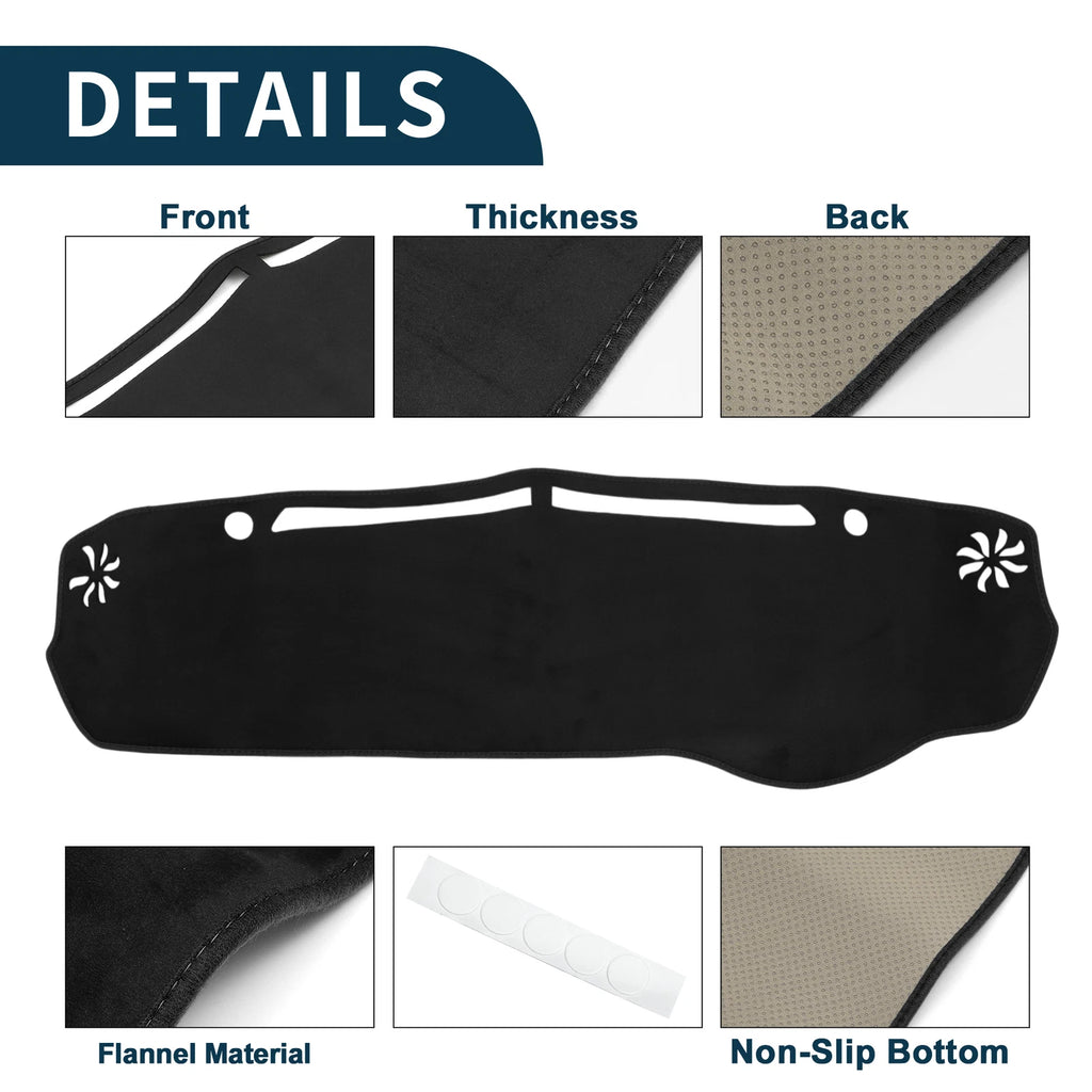 Dashboard Cover Mat for Mazda Flair Crossover (1 Set) Black Sun Protector