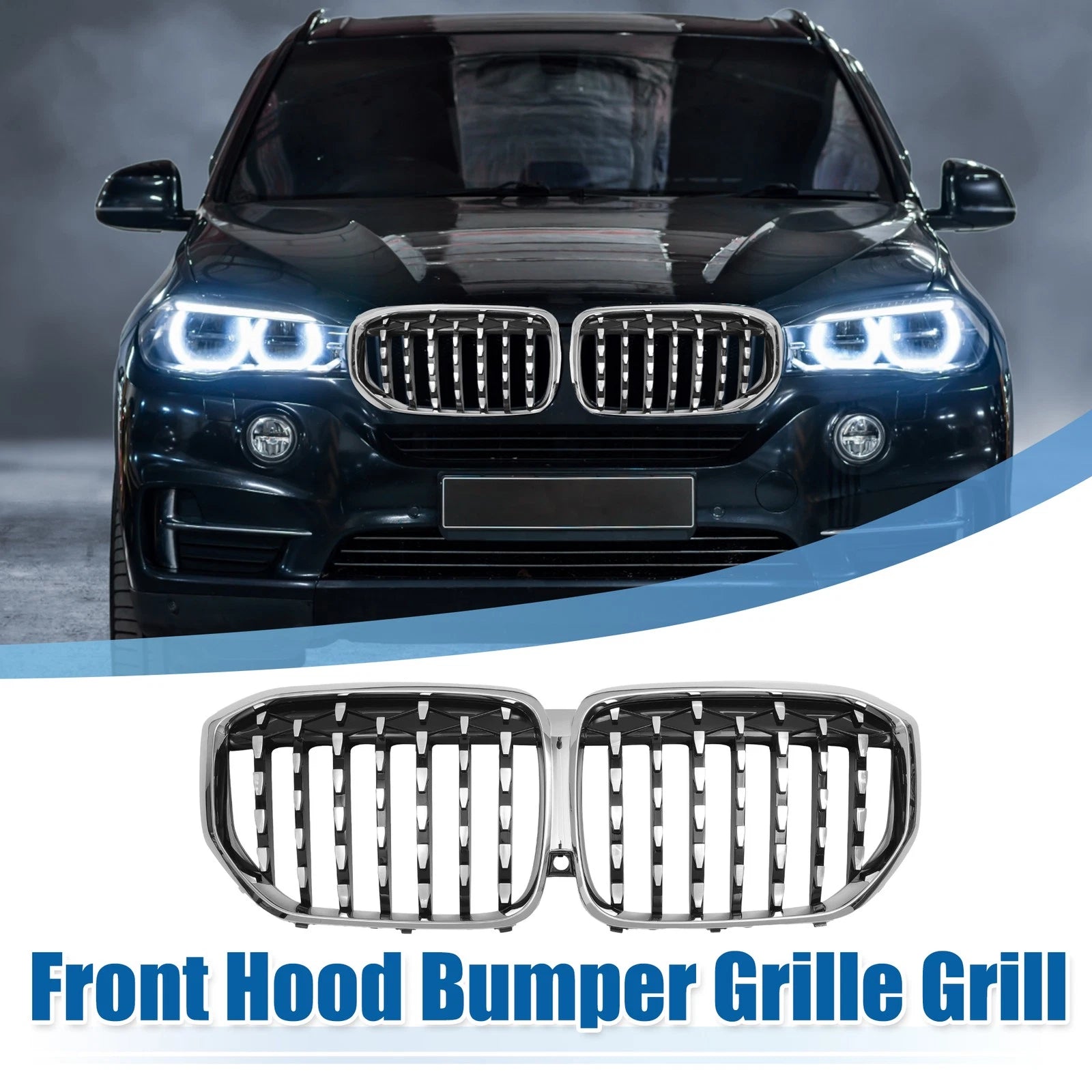 Front Hood Bumper Grille Grill for BMW X5 (2014–2018)