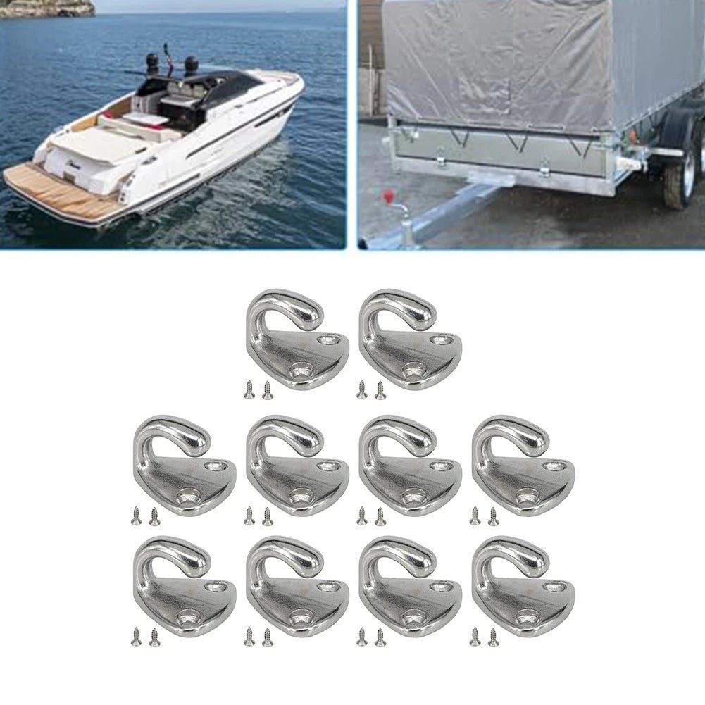 Tarpaulin Hooks for Marine Hardware (Includes 2 Screws)