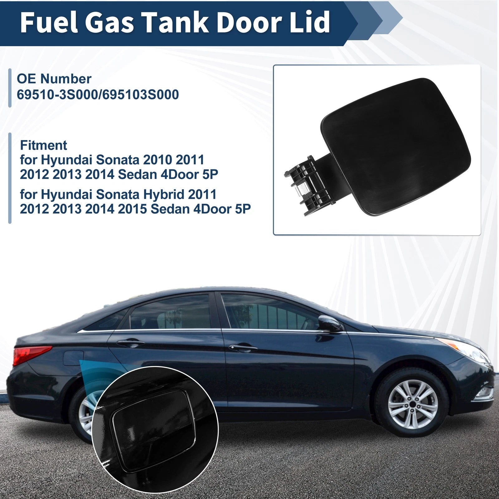 Fuel Tank Door Replacement for Hyundai Sonata (2010–2014)