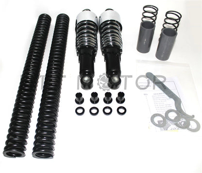 Chrome Slammer Shocks + Fork Springs for Harley Dyna FXD (2006–2014)