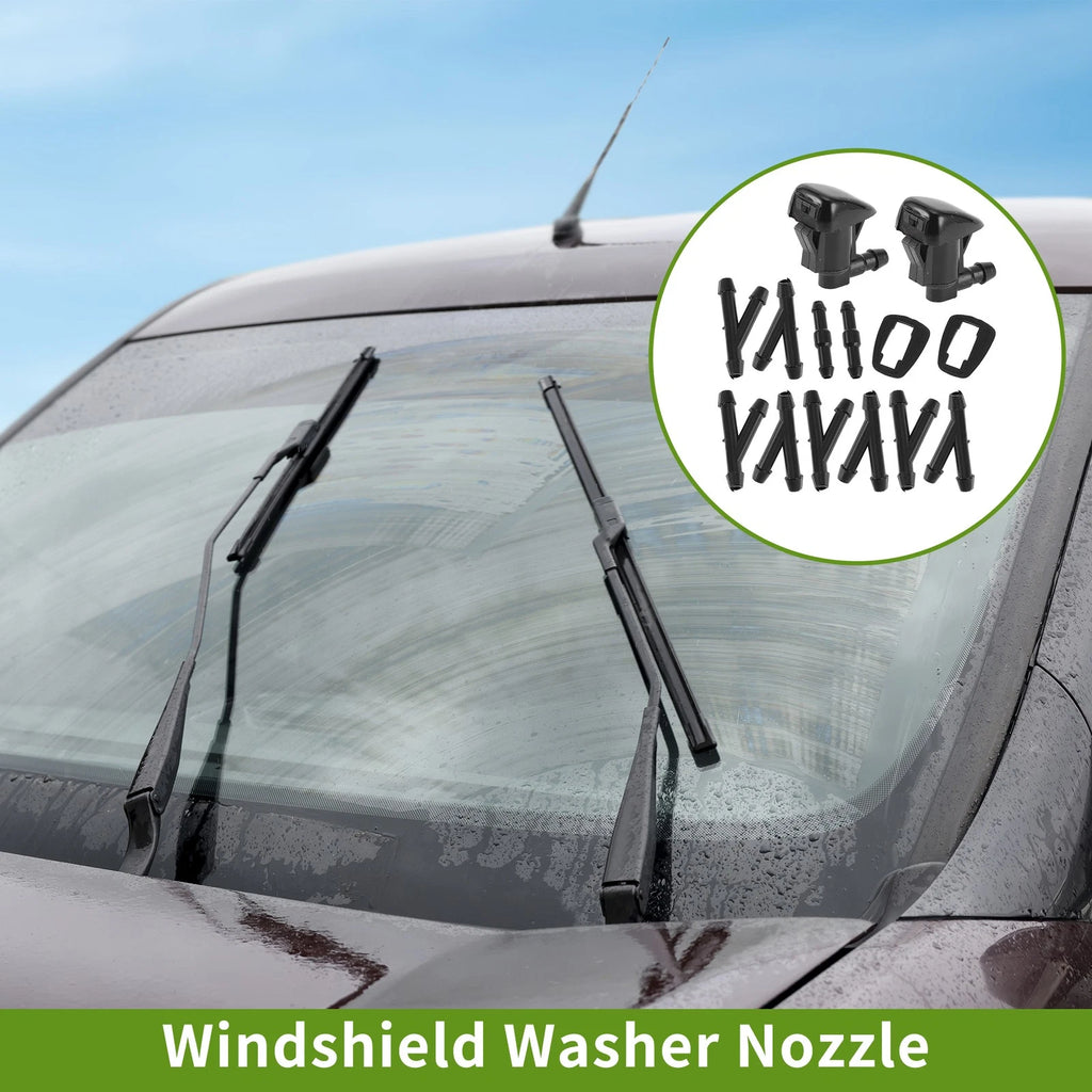 Windshield Washer Nozzle Replacement w/ Hose Connector for GMC (2010–2018)