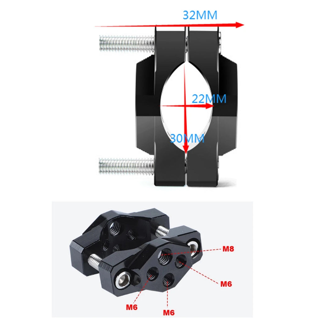 17-32mm Handlebar Bumper Mount Bracket Clamp for Motorcycle LED Light