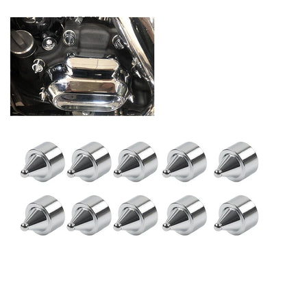10X Head Bolt Cover Spike Caps for Harley Road King Dyna