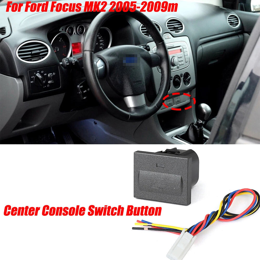 Amber LED Transmission Center Console Switch Button for Ford Focus MK2 (2005–2009)