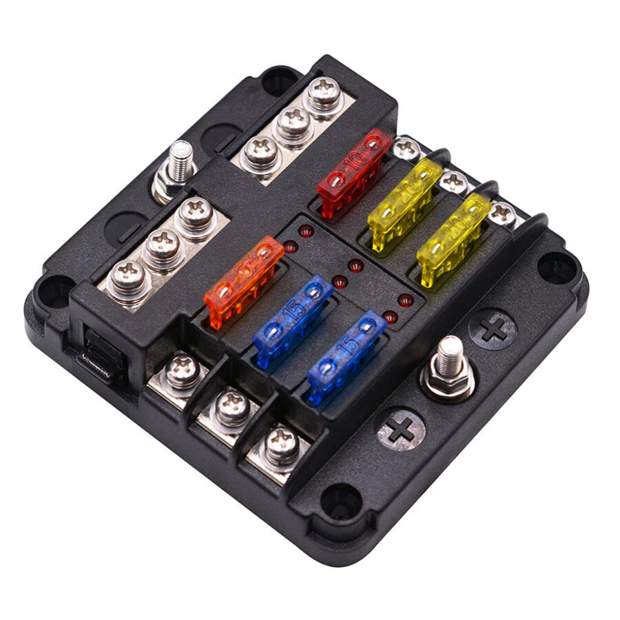 6-Gang Blade Fuse Holder Box for Car (Universal)
