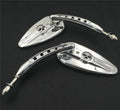 Chrome Skull Side Mirrors for Harley Touring Electra Glide (2009–2023)