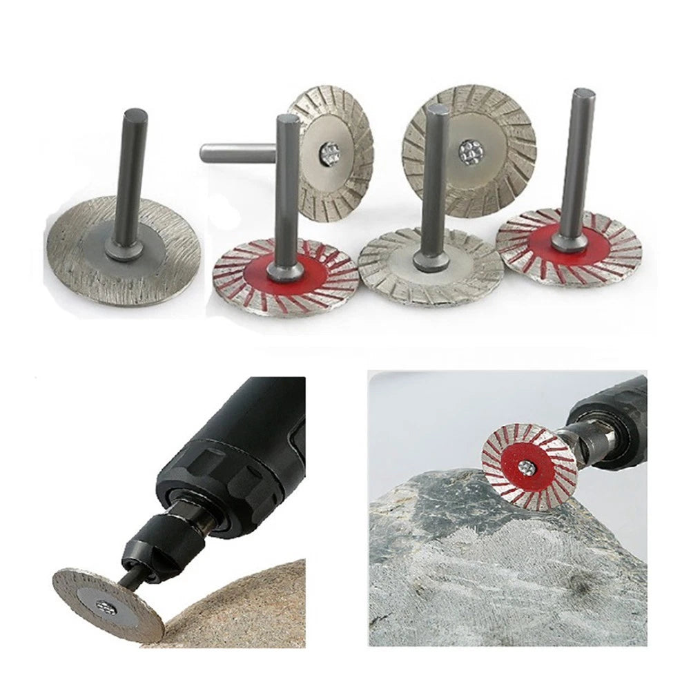 Disc with Mandrel for Wood Metal Stone Cutting 2# 3# 6mm Silver
