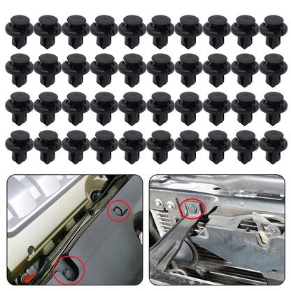 40 Pieces Black Nylon Clips for Bumper and Side Skirt Trim