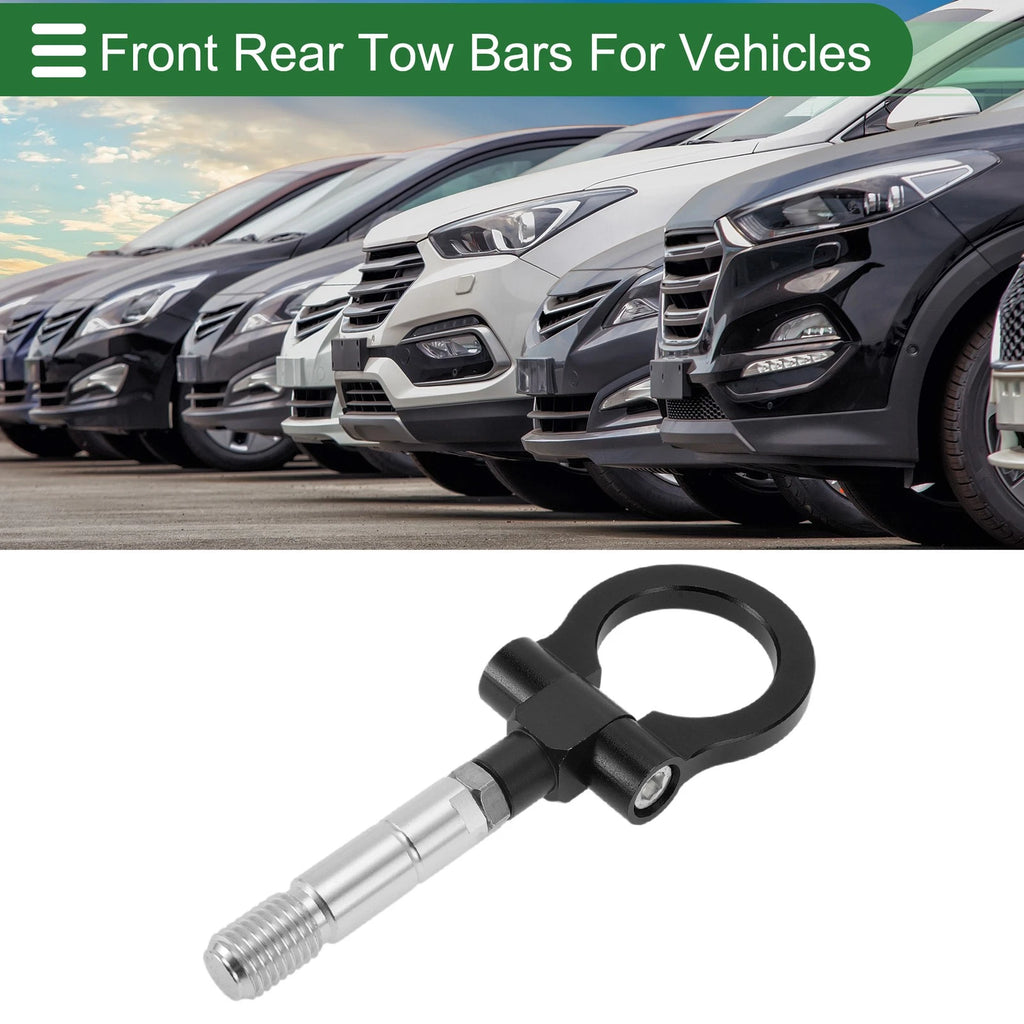 Front Rear Tow Hook for Mazda RX-8 2003-2008 11mm Aluminum Alloy Black