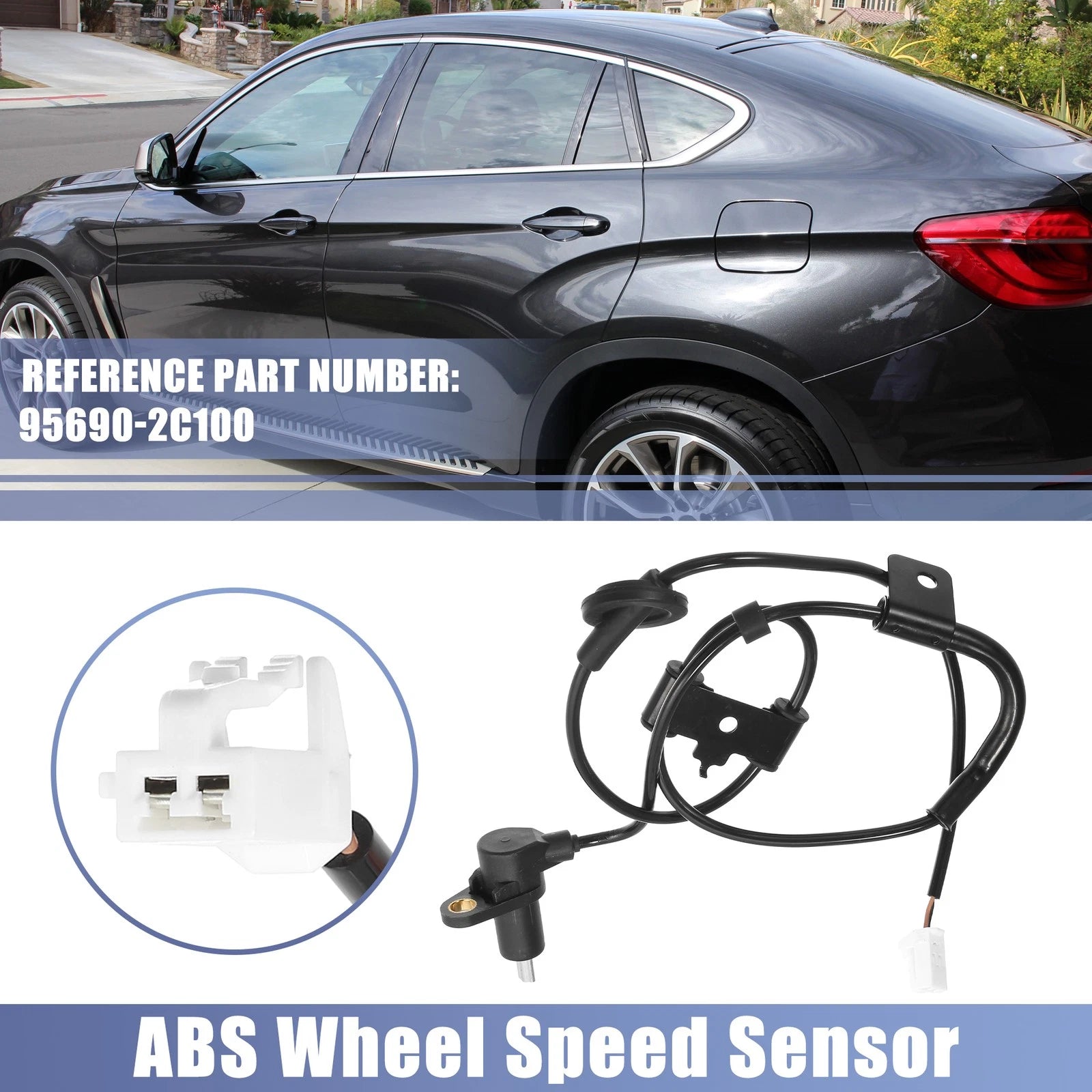 ABS Wheel Speed Sensor Rear Right Replacement for Hyundai Tiburon (2003–2005)