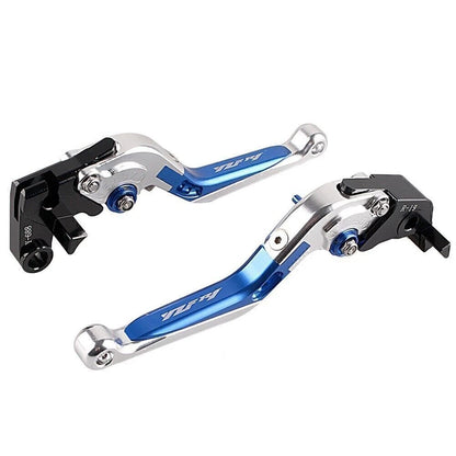 Foldable Brake Clutch Levers for Yamaha YZF R1 (2004–2016) Silver/Blue