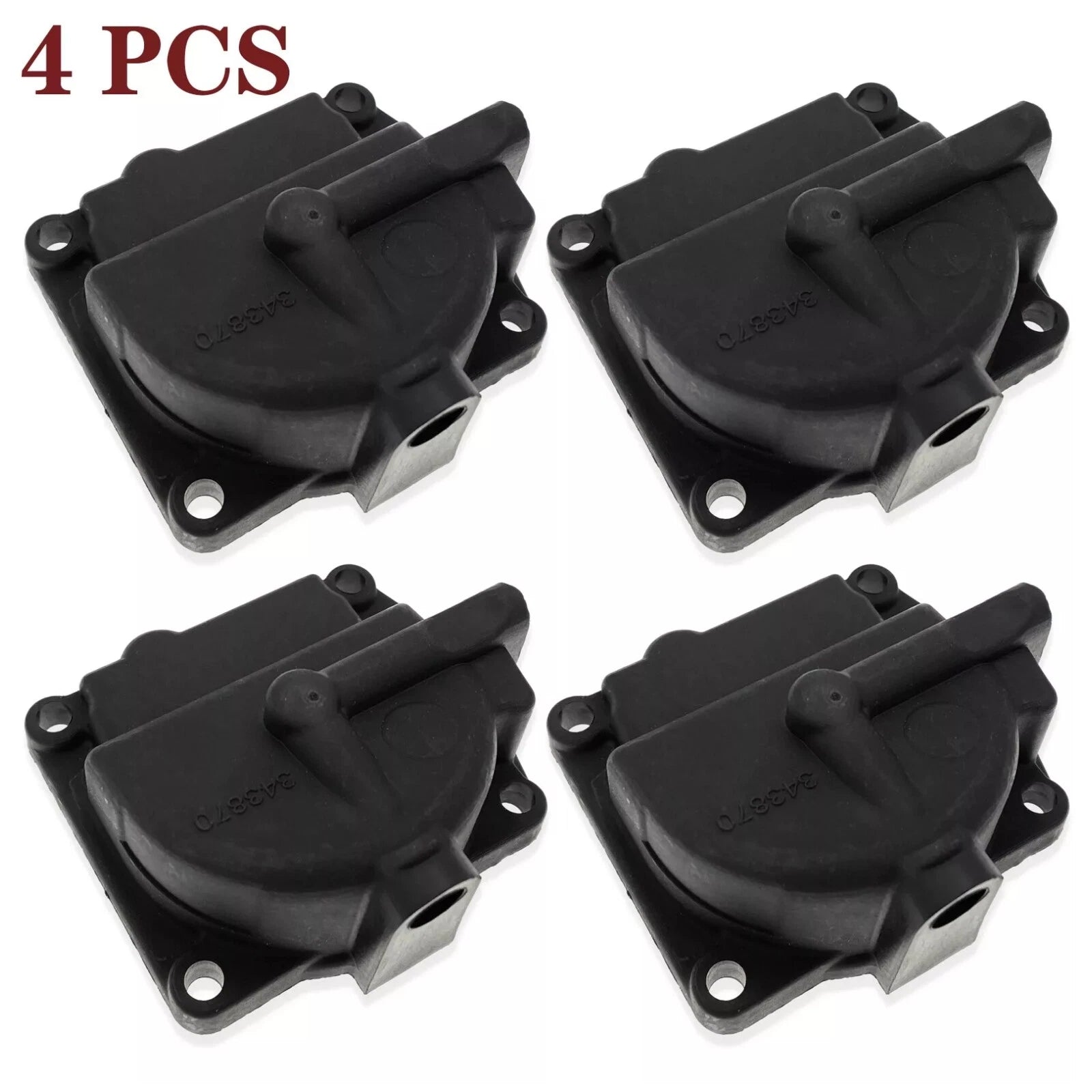 Set of 4 Carburetor Bowls for Johnson Evinrude 80 115 150 HP (1995–2006)