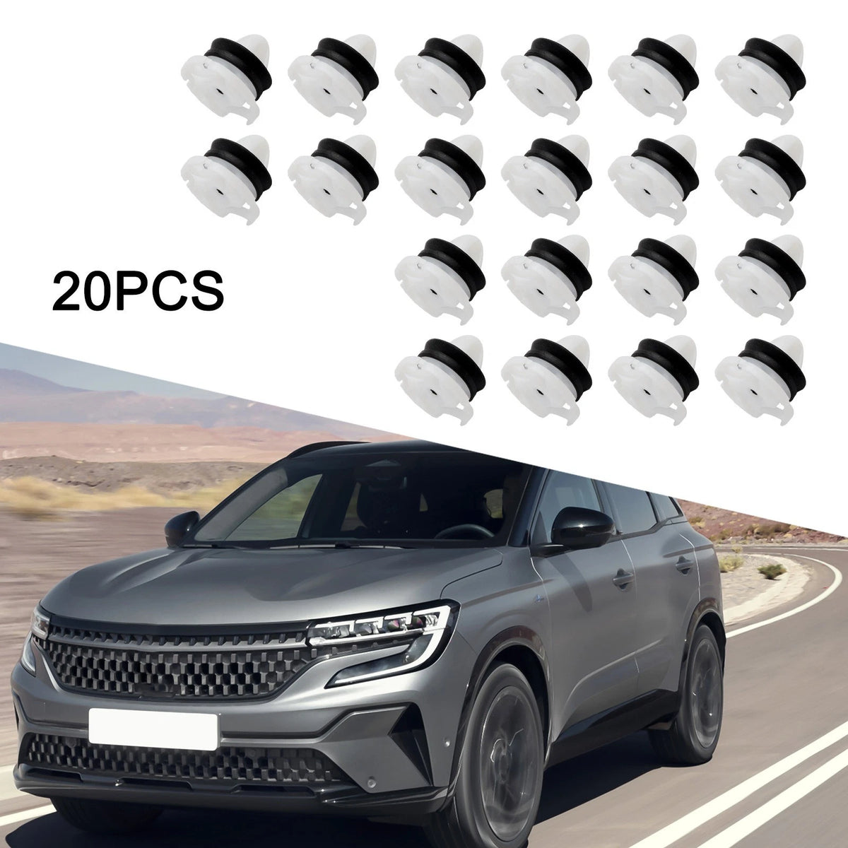Set of 20 Door Interior Panel Trim Clips for Renault