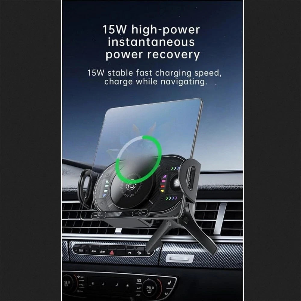 Wireless Car Charger Mount for Samsung Galaxy Z Fold & iPhone (2019–2023)