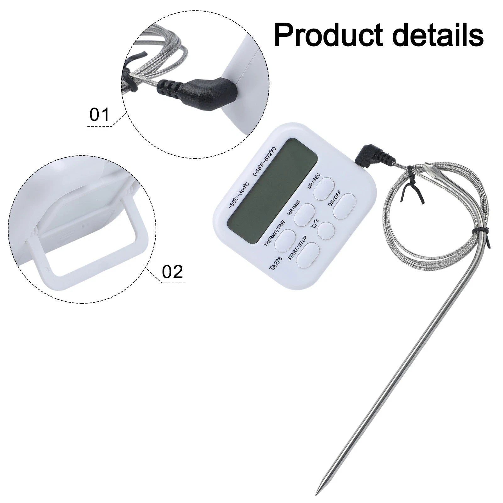 Digital Food Thermometer Probe for Cooking (ABS)